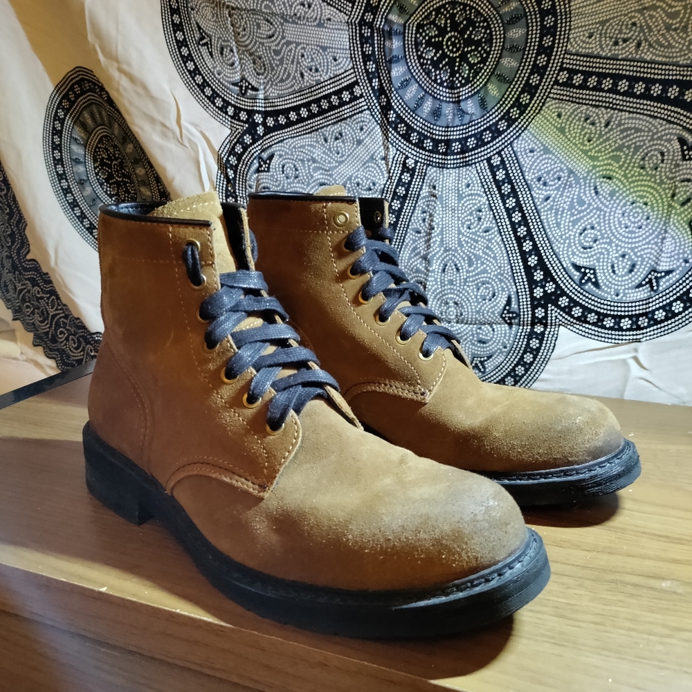 Frye suede men's boots brown size 10.5